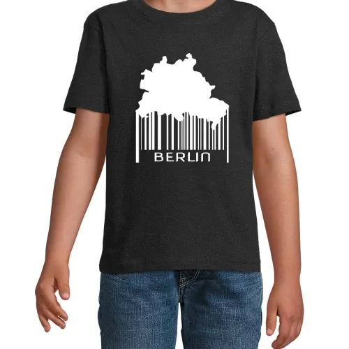 Berlin Barcode Berliner Strichcode Farbe wählbar Kinder T-Shirt Berlin Barcode Berliner Strichcode Farbe wählbar T-Shirt