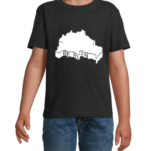 Berlin Umriss 3D Kinder T-Shirt