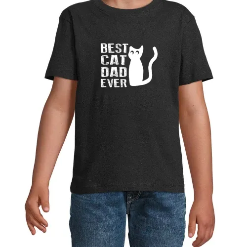 Best Cat Dad Ever Katzenliebhaber Männer T-Shirt Kinder Imperial
