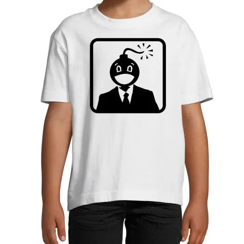 Bombenkopf im Rechteck T-Shirt