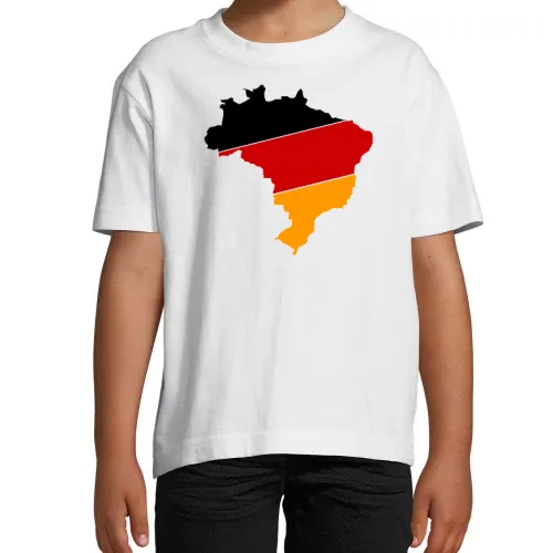 Brasilien in Deutschland Farben Shirt T-Shirt Kinder Imperial