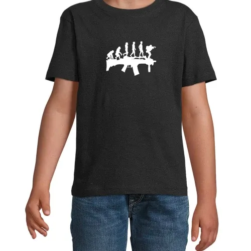 Bundeswehr Soldaten Evolution - Gewehr Soldat Evo Kinder T-Shirt