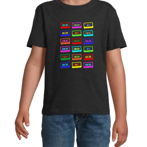 bunte Kassetten T-Shirt Kinder Imperial