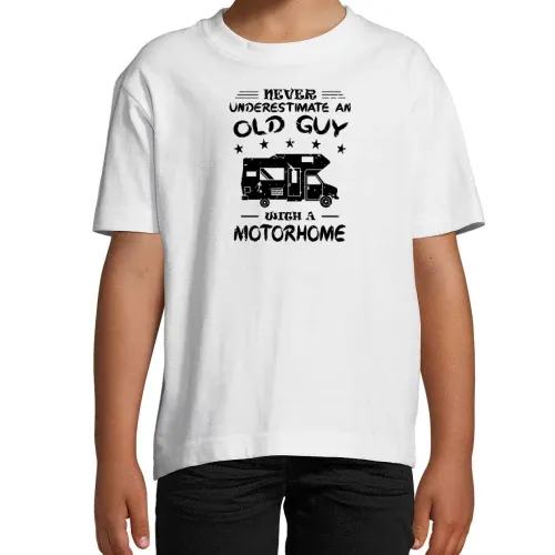 Camping Camper Rentner Wohnmobil Old Guy Motorhome Kinder T-Shirt