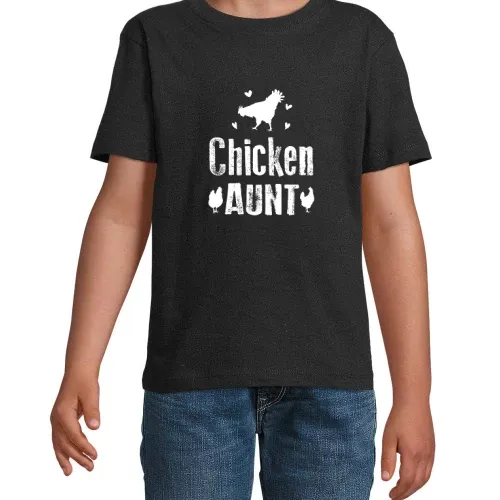 Chicken Aunt Tante mit Hühnern Bauernhof T-Shirt Kinder Imperial