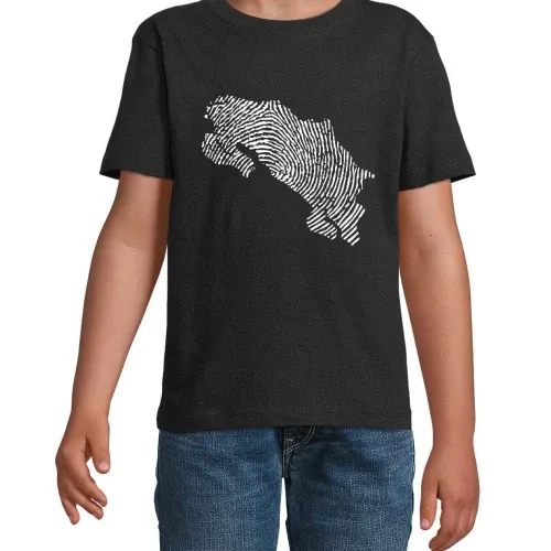 Costa Rica Fingerabdruck T-Shirt Kinder Imperial