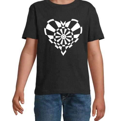 Dartscheiben Herz Kinder T-Shirt