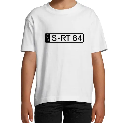 Dein Wunschnummernschild Kinder T-Shirt