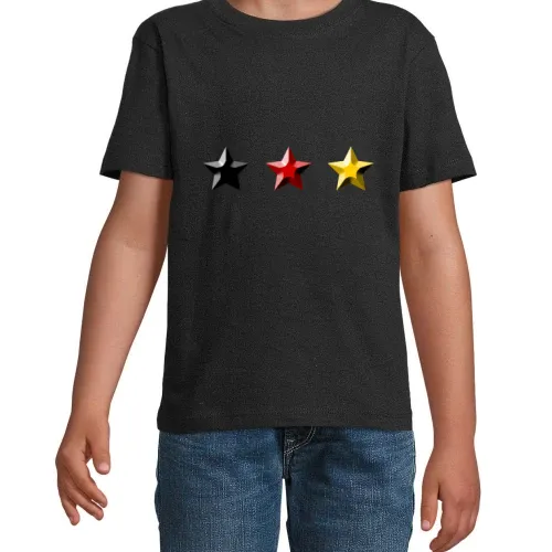 Deutschland drei 3 Sterne T-Shirt Kinder Imperial