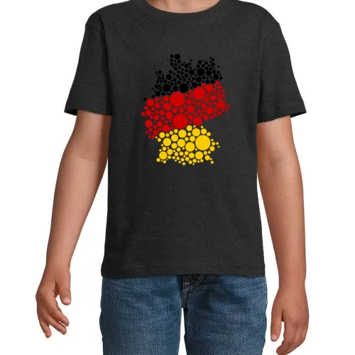 Deutschland schwarz rot gold in Kreisen T-Shirt Kinder Imperial