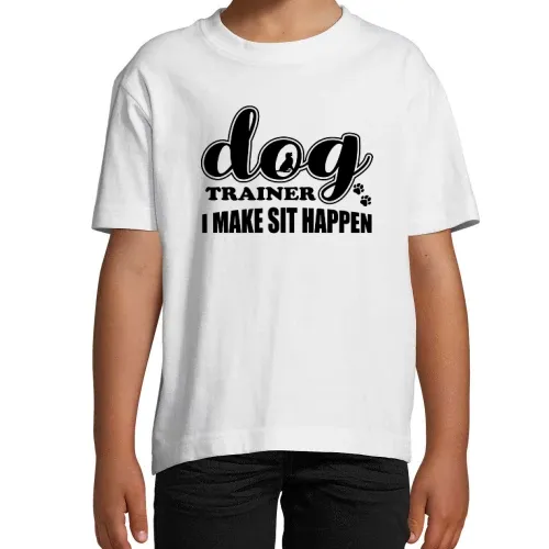 Dog Trainer I Make Sit Happen Hundetrainer T-Shirt Kinder Imperial