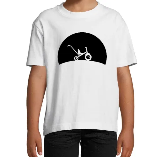 Dreirad im Sonnenuntergang T-Shirt Kinder Imperial