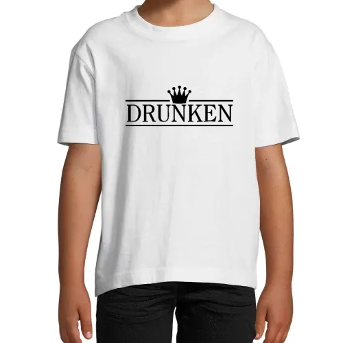 Drunken mit Krone Kinder T-Shirt