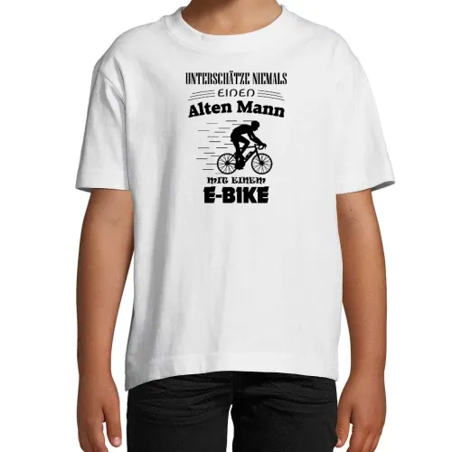 E-Bike Rentner Fahrrad Radfahrer Fahrradfahren T-Shirt Kinder Imperial