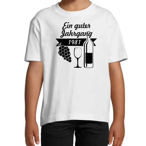 Ein guter Jahrgang 1981 Kinder T-Shirt Ein guter Jahrgang 1981 T-Shirt