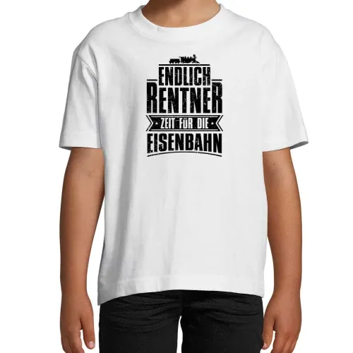 Eisenbahn Rente Modelleisenbahn Rentner Spruch Kinder T-Shirt