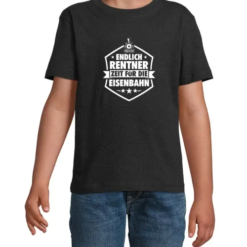 Eisenbahn Rente Modelleisenbahn Rentner Spruch Kinder T-Shirt