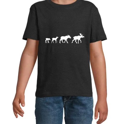 Elch Familie Kinder T-Shirt