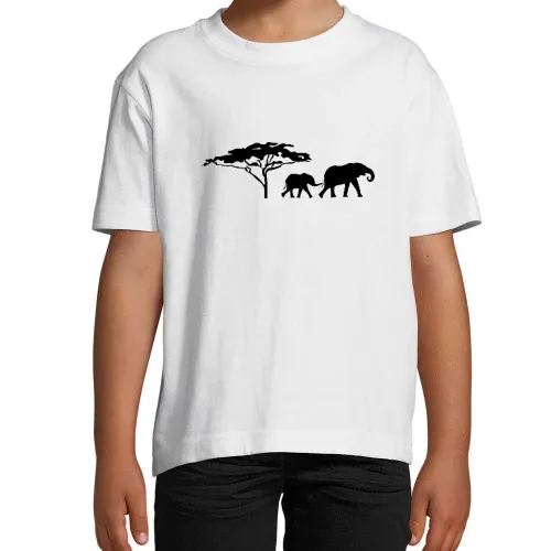 Elefanten in der Savanne Kinder T-Shirt