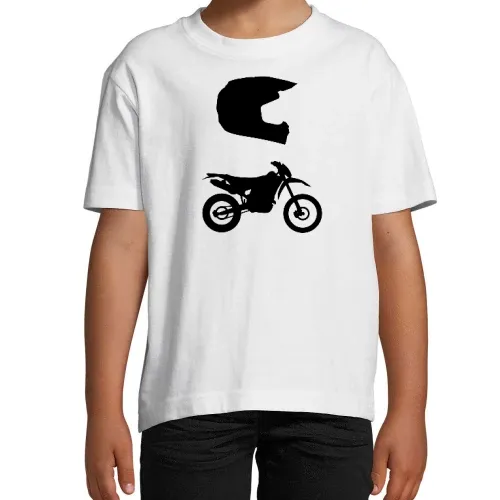 Enduro Cross und Helm Kinder T-Shirt Enduro Cross und Helm T-Shirt