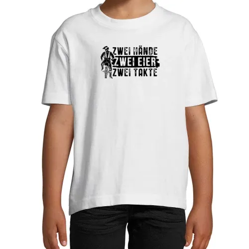 Enduro Motocross 2 Hände 2 Eier 2 Takte Cross Bike T-Shirt