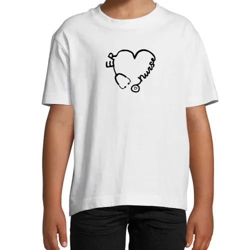 ER Krankenschwester Stethoskop Herz Krankenpflege T-Shirt Kinder Imperial