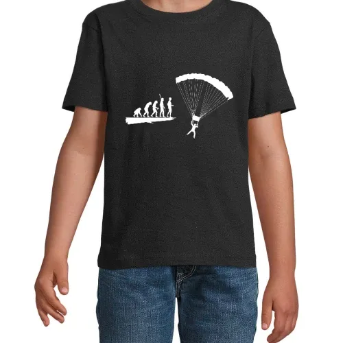 Evolution Fallschirmspringer Kinder T-Shirt