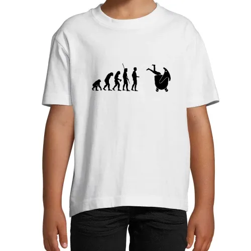 Evolution große Mülltonne  Kinder T-Shirt