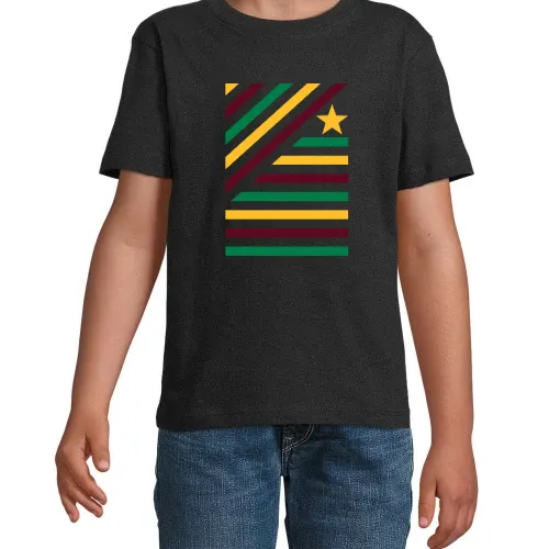 Farbspeil in diagonalen Streifen und Stern 2 Kinder T-Shirt Farbspeil in diagonalen Streifen und Stern 2 T-Shirt