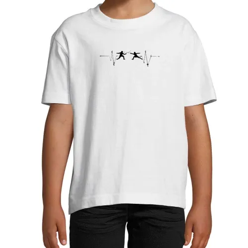 Fechten Fechter Puls Degenkampf Herzschlag T-Shirt Kinder Imperial