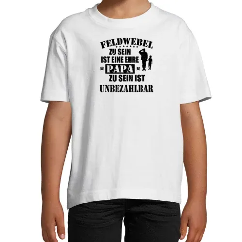 Feldwebel Papa Bundeswehr Unteroffizier Vater BW T-Shirt Kinder Imperial