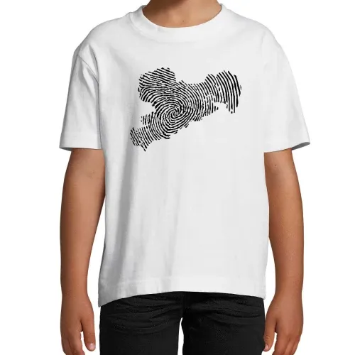 Fingerabdruck Sachsen Kinder T-Shirt