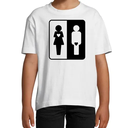 Frau und Mann mit Herz T-Shirt Kinder Imperial