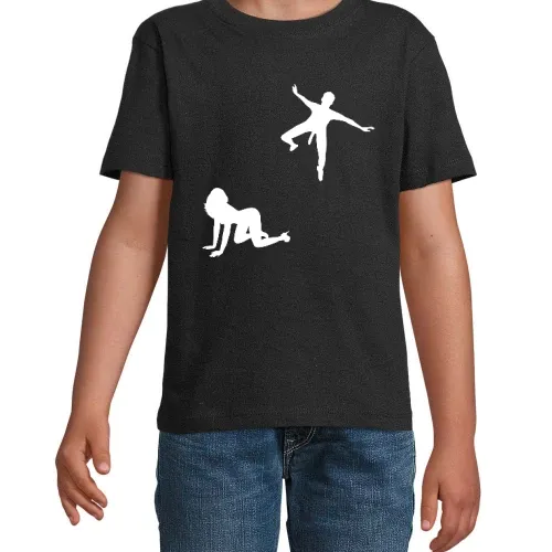 Frau wartet auf Fallschirmspringer T-Shirt Kinder Imperial
