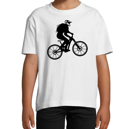 Fully Mountainbike mit Biker Cross Helm - MTB Bike T-Shirt Kinder Imperial