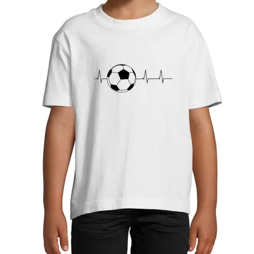 Fussball Herzschlag Kinder T-Shirt