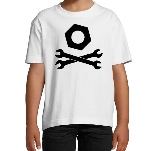 gekreuzte Maulschlüssel mit Mutter T-Shirt Kinder Imperial