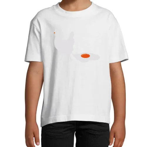 Hahn legt Spiegelei T-Shirt Kinder Imperial