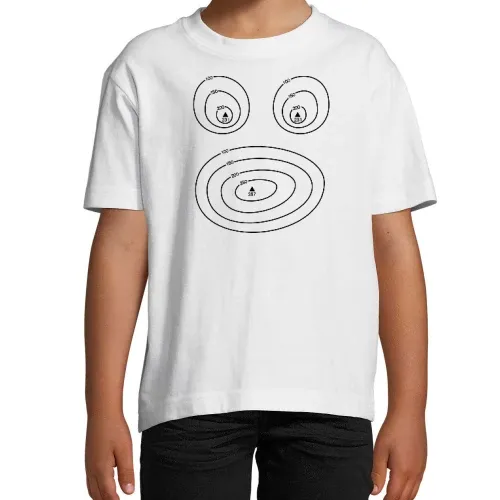 Höhenlinien von Brust und Bauch T-Shirt