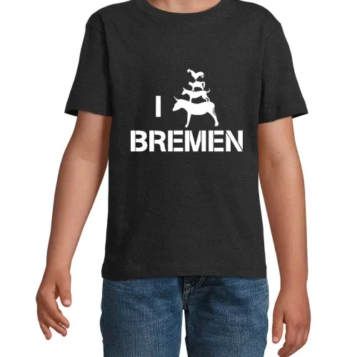 I Love Bremer Stadtmusikanten 2.0 Kinder T-Shirt