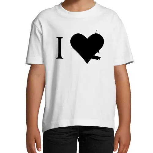 Ich liebe Segelboot T-Shirt Kinder Imperial
