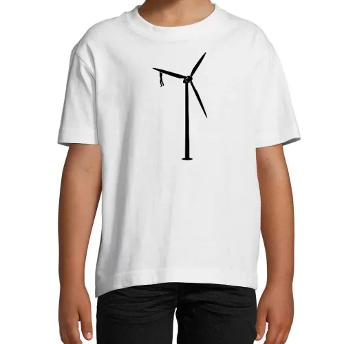 Klimmzug am Windrad Kinder T-Shirt