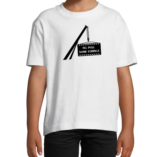 Kranbediener Kranfahrer I ll Pull Some Strings T-Shirt Kinder Imperial