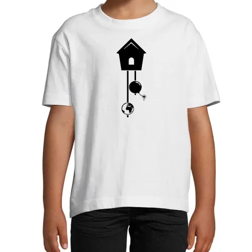Kuckucksuhr Weltuntergang Kinder T-Shirt