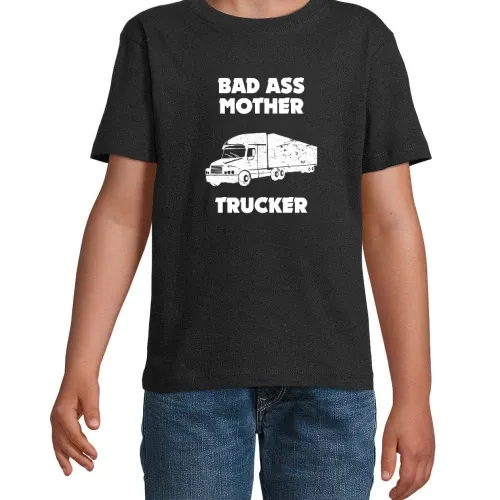 LKW Kraftfahrer Bad Ass Mother Trucker Spruch T-Shirt Kinder Imperial