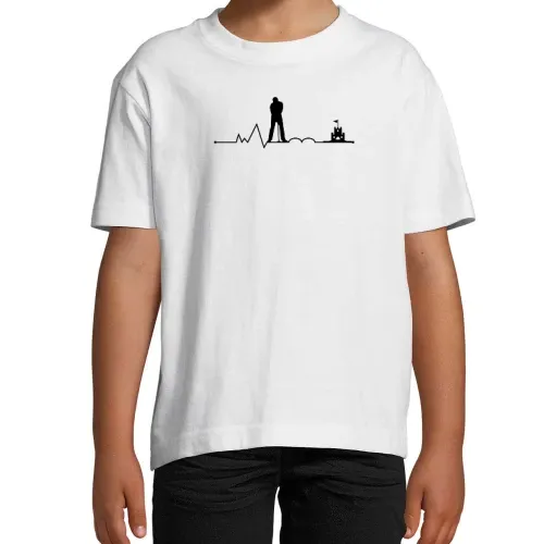 Minigolf Herzschlag Miniaturgolf Burg Puls Motiv T-Shirt