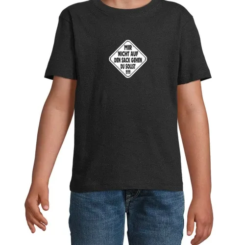 Mir Nicht Auf Den Sack Gehen Du Sollst! Warnschild T-Shirt Kinder Imperial