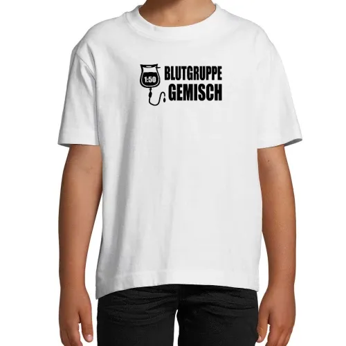 Mopedfahrer Gemisch 1:50 Blutgruppe Moped Geschenk T-Shirt Kinder Imperial
