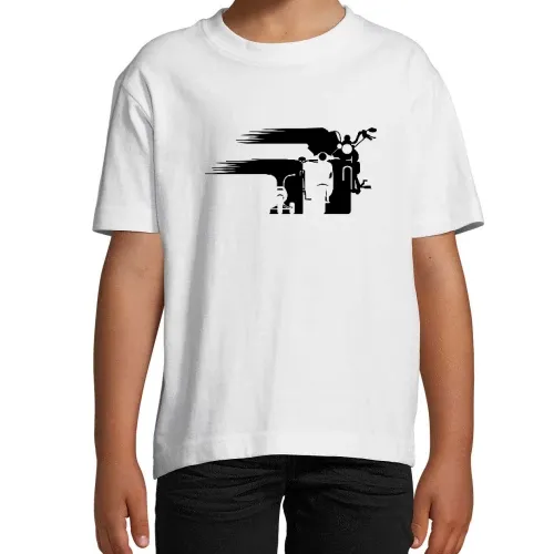 Motorrad Chopper Evolution Schweif Front Kinder T-Shirt Motorrad Chopper Evolution Schweif Front T-Shirt