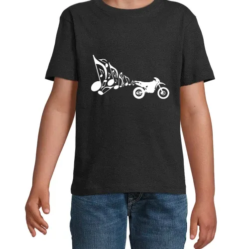 Motorrad Enduro Auspuff Musik  T-Shirt